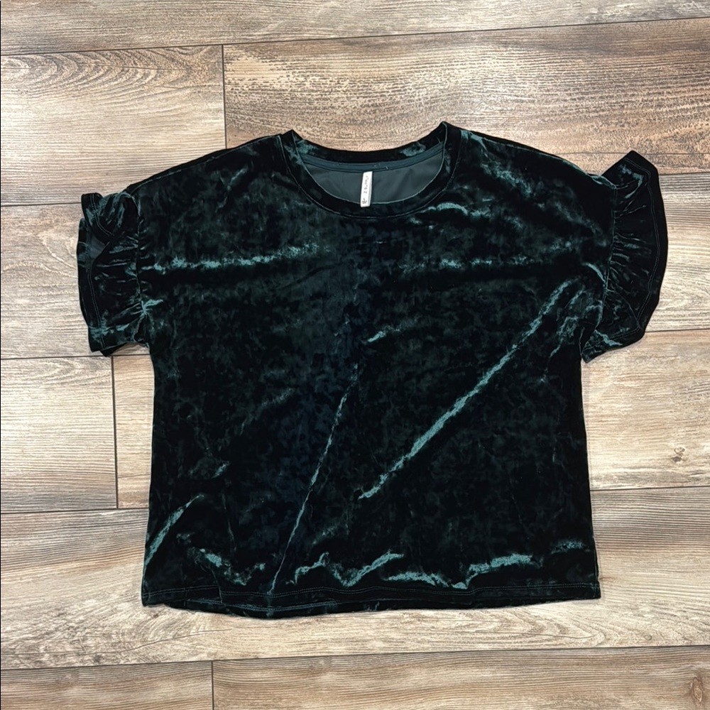 Z Supply Elegant Velvet Top in Deep Green
